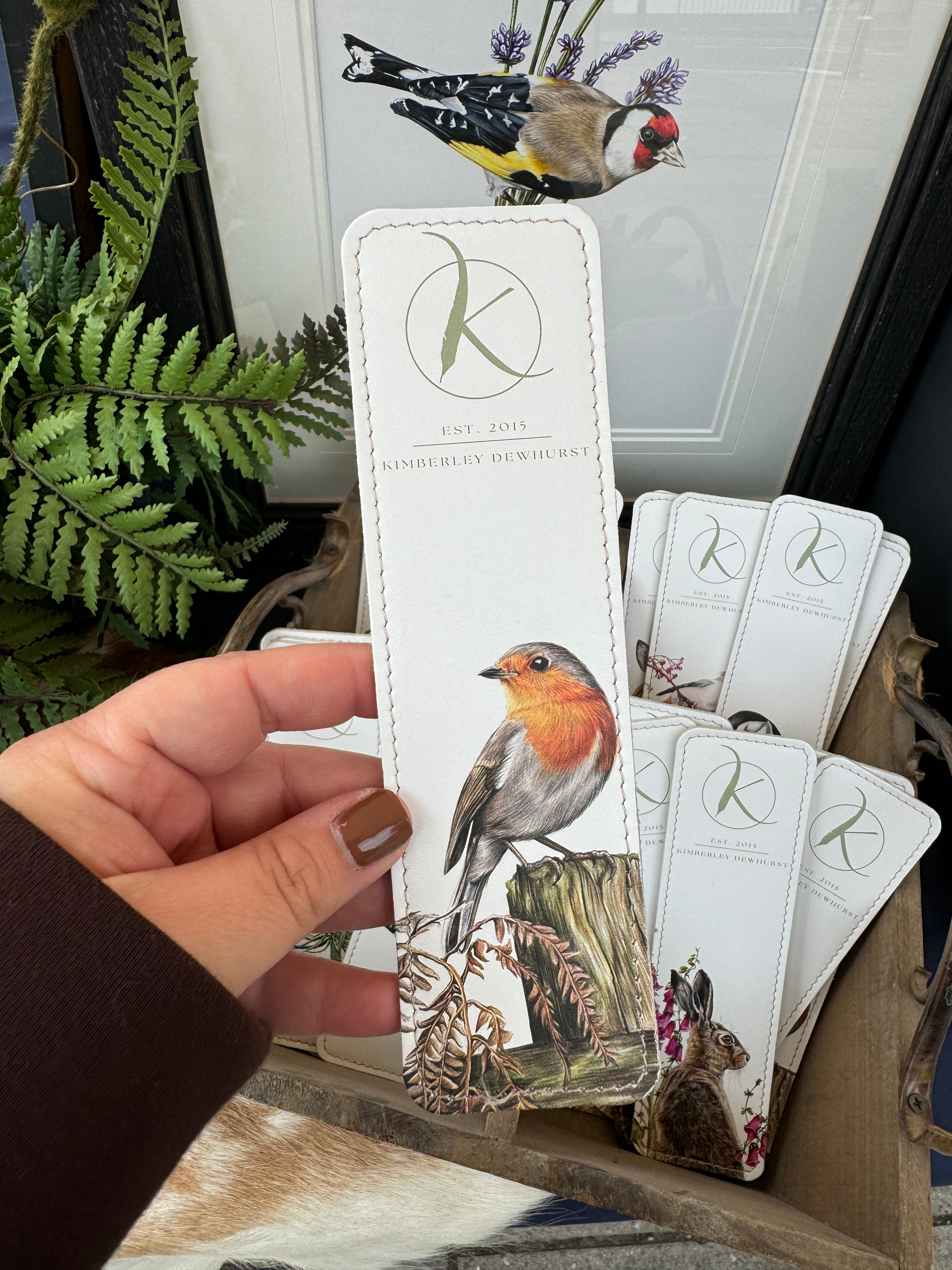 ‘Robin’ Leather Bookmark – kimberleydewhurst