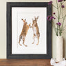 'Boxing Hares' Limited Edition Giclee Print