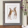 'Boxing Hares' Limited Edition Giclee Print