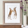 'Boxing Hares' Limited Edition Giclee Print