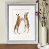 'Boxing Hares' Limited Edition Giclee Print